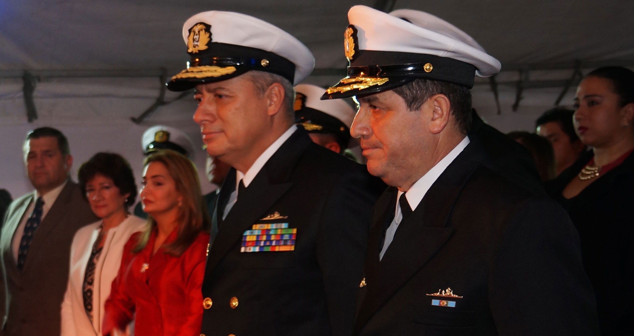 Izq.a Der.Contralmirante Ernesto Durán González y Contralmirante Pablo Emilio Romero Rojas Izq.a Der.Contralmirante Ernesto Durán González y Contralmirante Pablo Emilio Romero Rojas