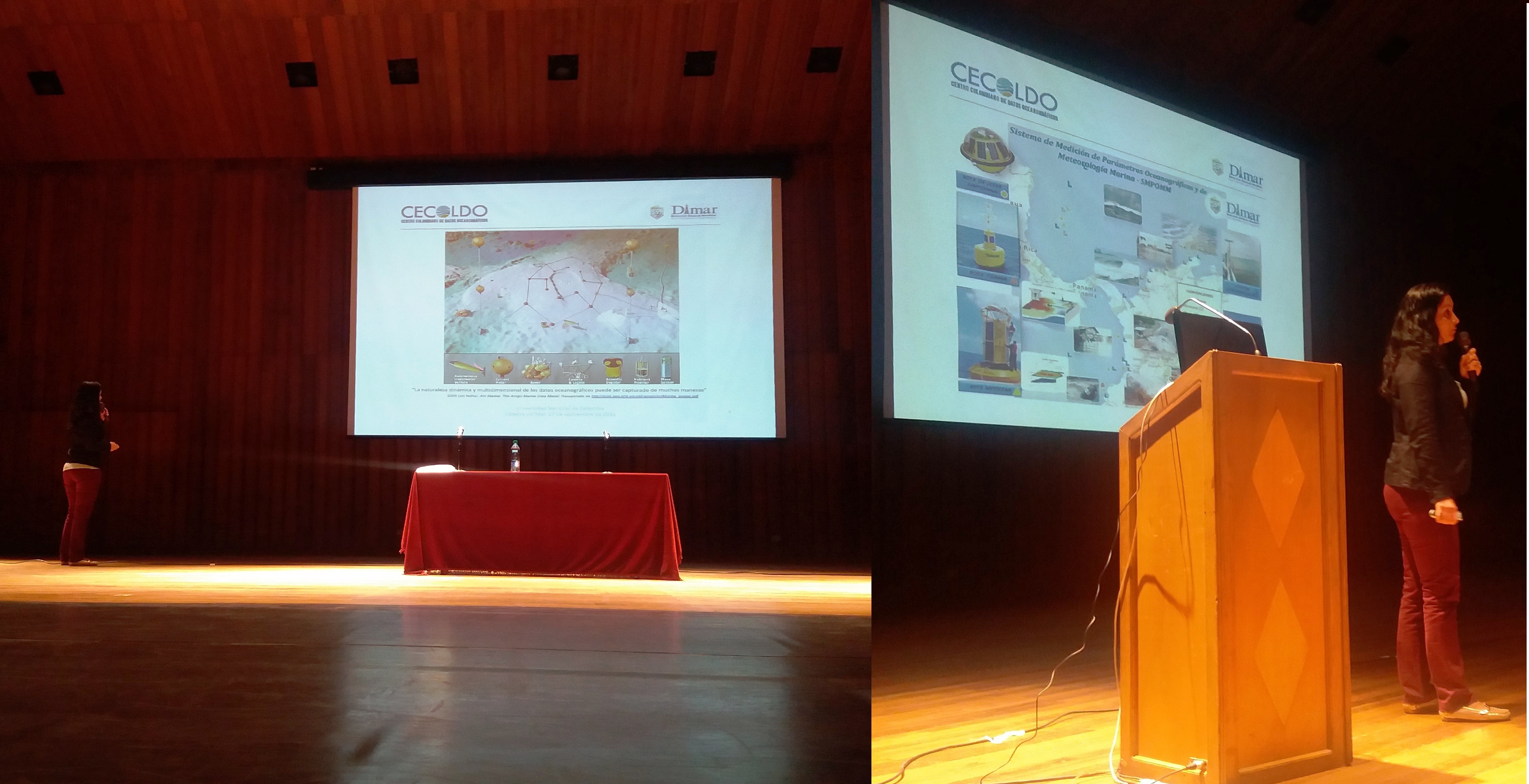 La ponencia del Cecoldo “Toma de Datos Oceanográficos” resaltó los instrumentos de medición de datos en tiempo real con la que cuenta actualmente la Dirección General Marítima. Foto: Celcoldo - Dimar La ponencia del Cecoldo “Toma de Datos Oceanográficos” resaltó los instrumentos de medición de datos en tiempo real con la que cuenta actualmente la Dirección General Marítima. Foto: Celcoldo - Dimar