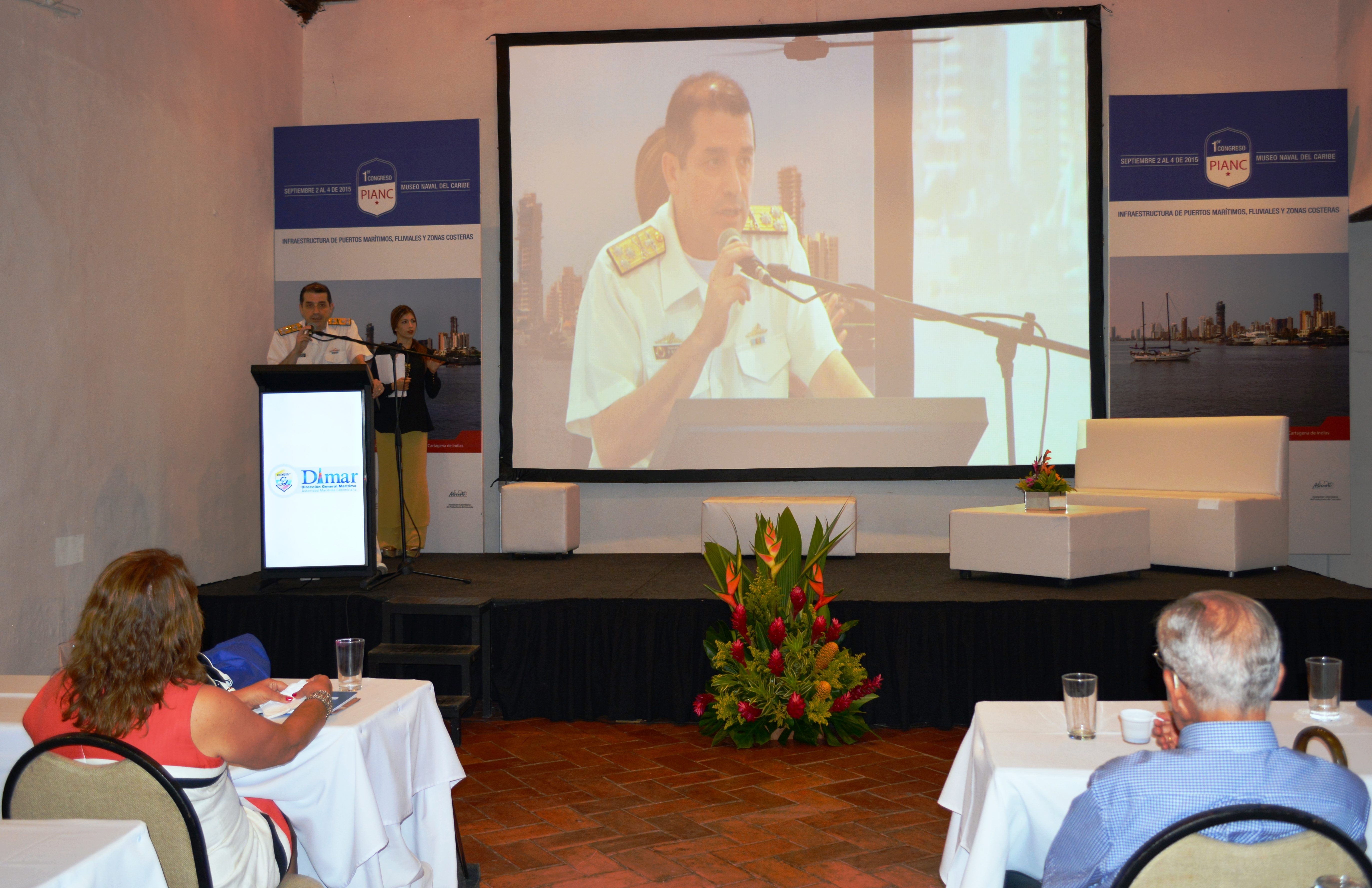 El Señor Vicealmirante Pablo Emilio Romero Rojas, dando apertura al Primer Congreso PIAN, Colombia. El Señor Vicealmirante Pablo Emilio Romero Rojas, dando apertura al Primer Congreso PIAN, Colombia.