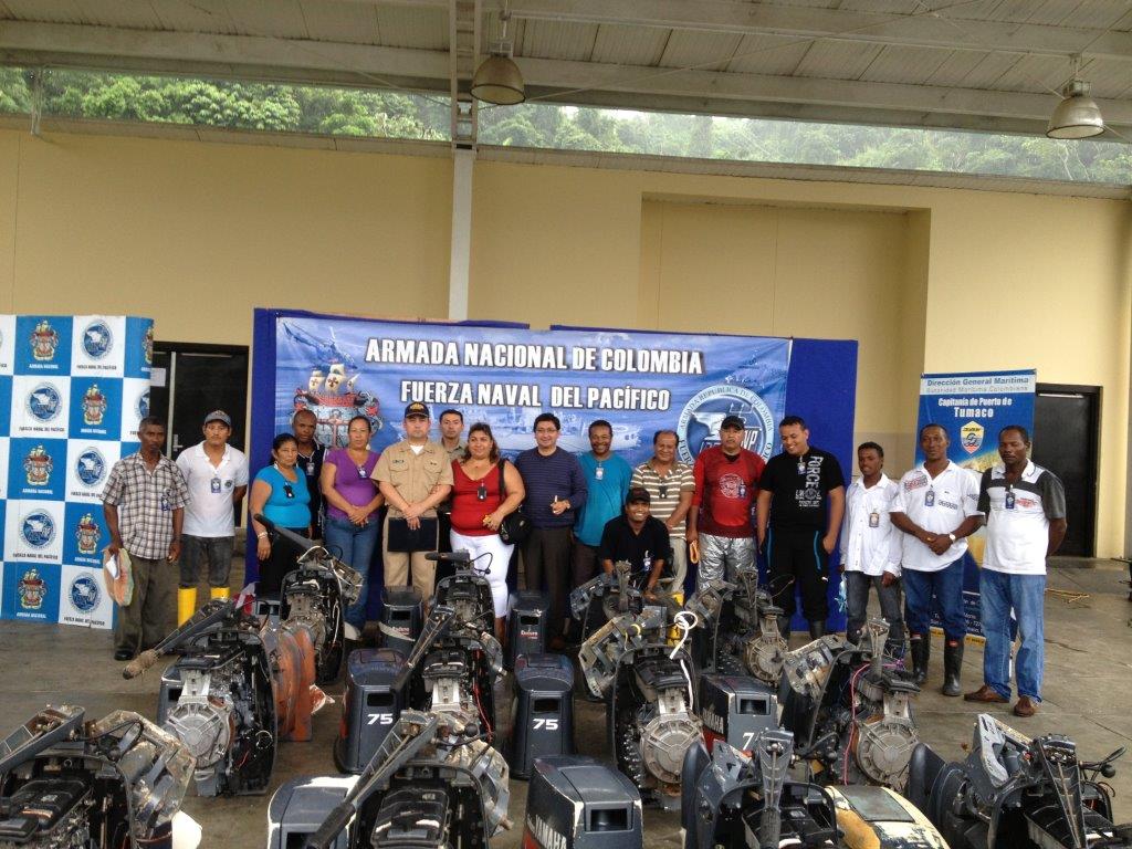 Entrega de motores hurtados por bandas criminales en Ecuador Entrega de motores hurtados por bandas criminales en Ecuador