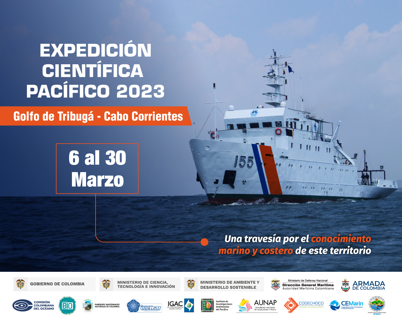 Inicia la Expedición Científica Pacífico 2023: Una Apuesta Nacional por el Conocimiento Marino y Costero de este Territorio Inicia la Expedición Científica Pacífico 2023: Una Apuesta Nacional por el Conocimiento Marino y Costero de este Territorio