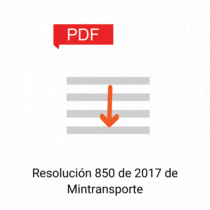 Resolucion 850 de 2017 de Mintransporte