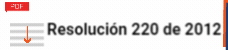 Resolución 220 de 2012