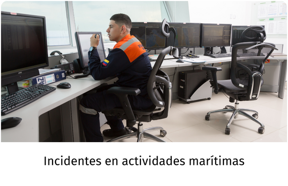 Incidentes en actividades marítimas
