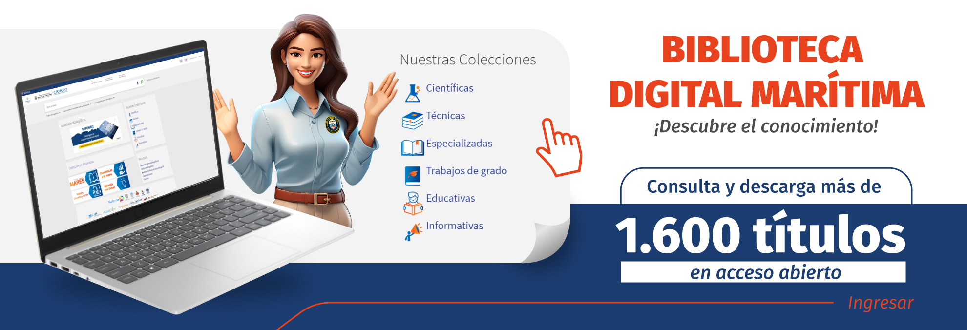 Ingresa a la biblioteca digital marítima