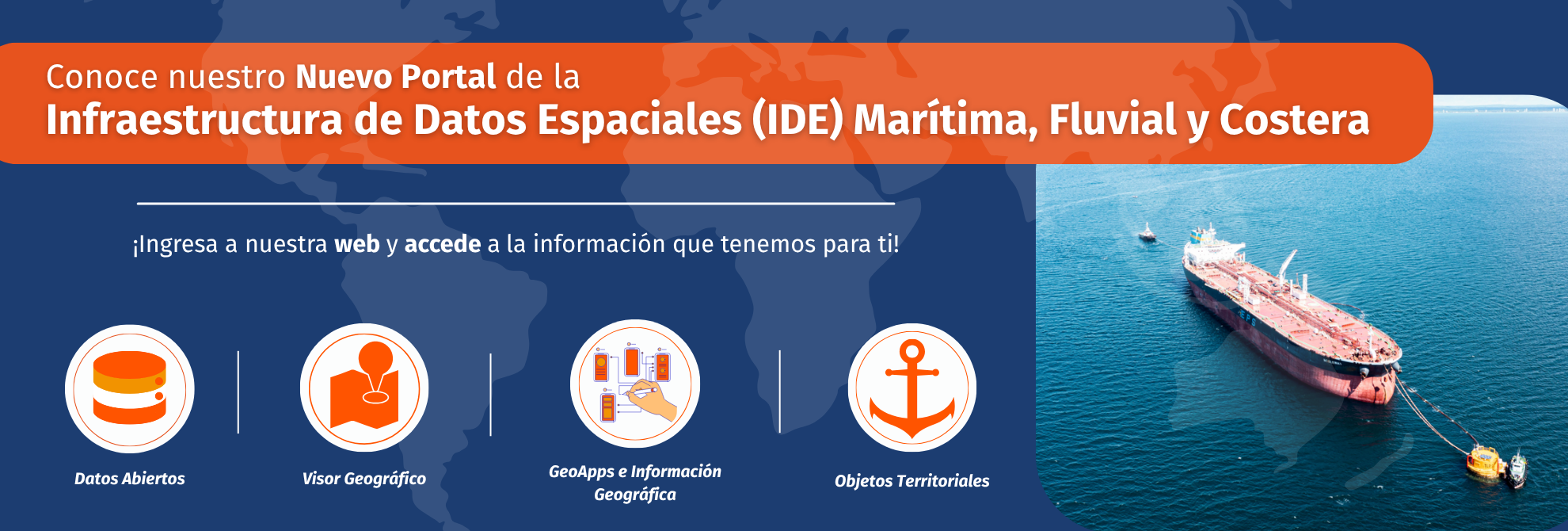 Conoce nuestro nuevo portal de la infraestructura de datos espaciales (IDE) marítima, fluvial y costera