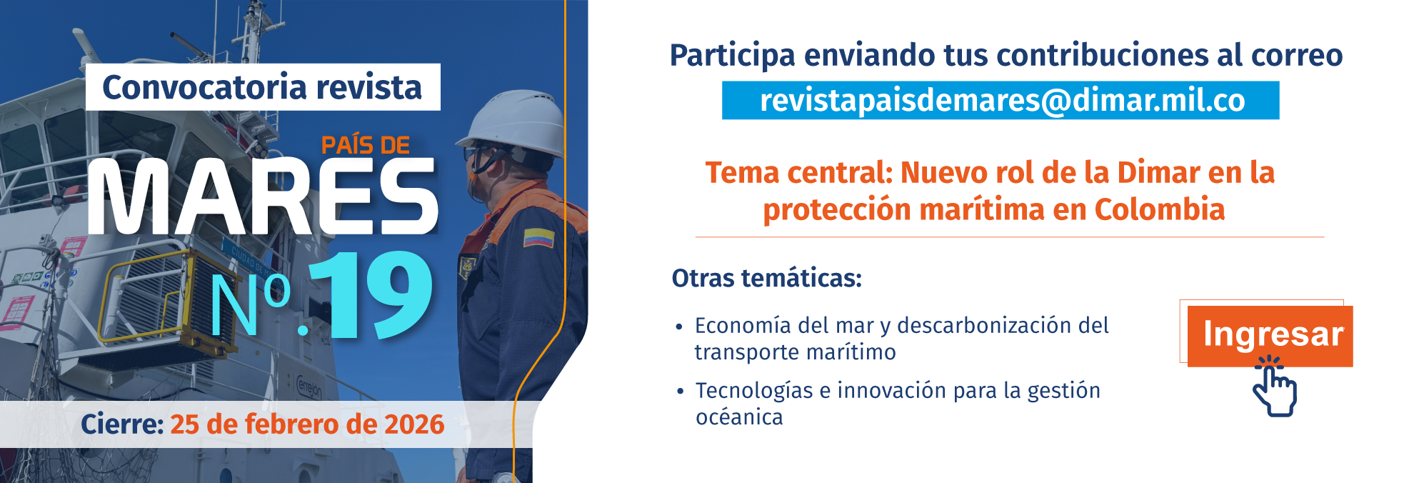  Revista País de Mares N°19 convocatoria