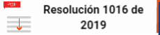 Resolución 1016 de 2019