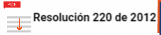 Resolución 220 de 2012
