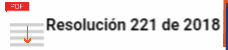 Resolución 221 de 2018