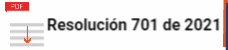 Resolución 701 de 2021
