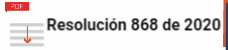 Resolución 868 de 2020