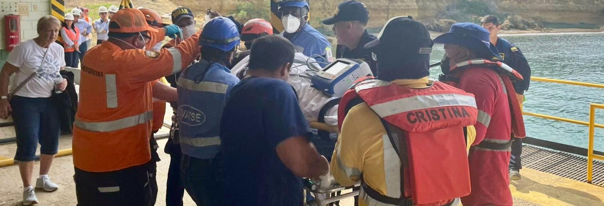 Dimar coordina evacuación de estadounidense que presentó emergencia médica a bordo de crucero en la alta Guajira