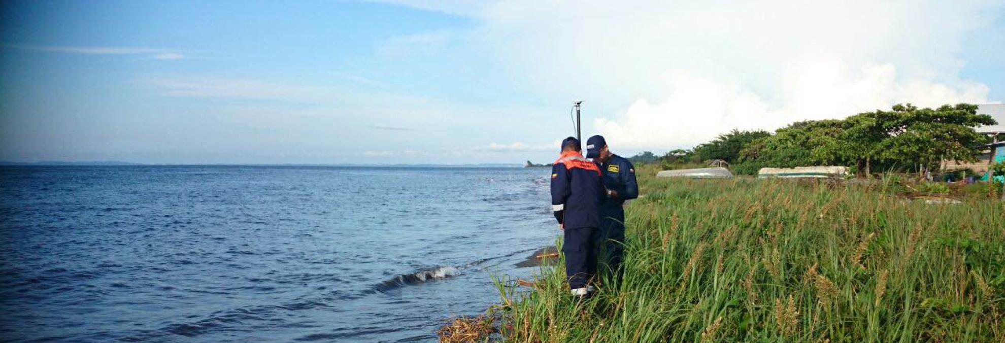 Monitoreo de marea extrema por parte de la regional DIMAR en San Andrés de Tumaco (Nariño).