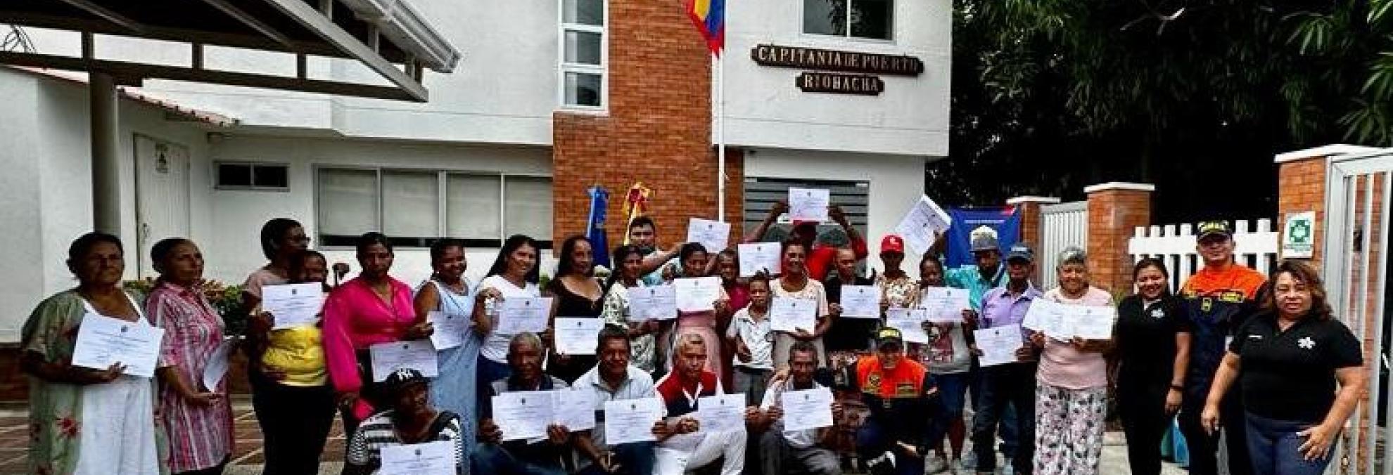Dimar lideró capacitación a la gente de mar en Riohacha
