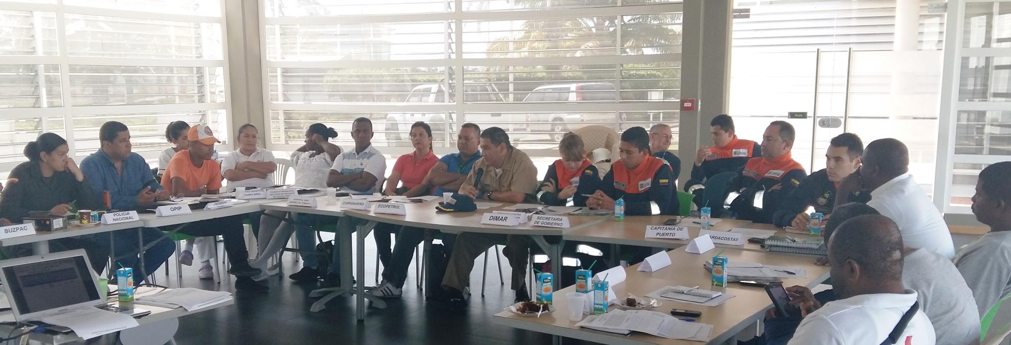Primer ejercicio de mesa del código PBIB y ejercicio de Contingencia por Derrame de Hidrocarburos en el Puerto de Tumaco   
