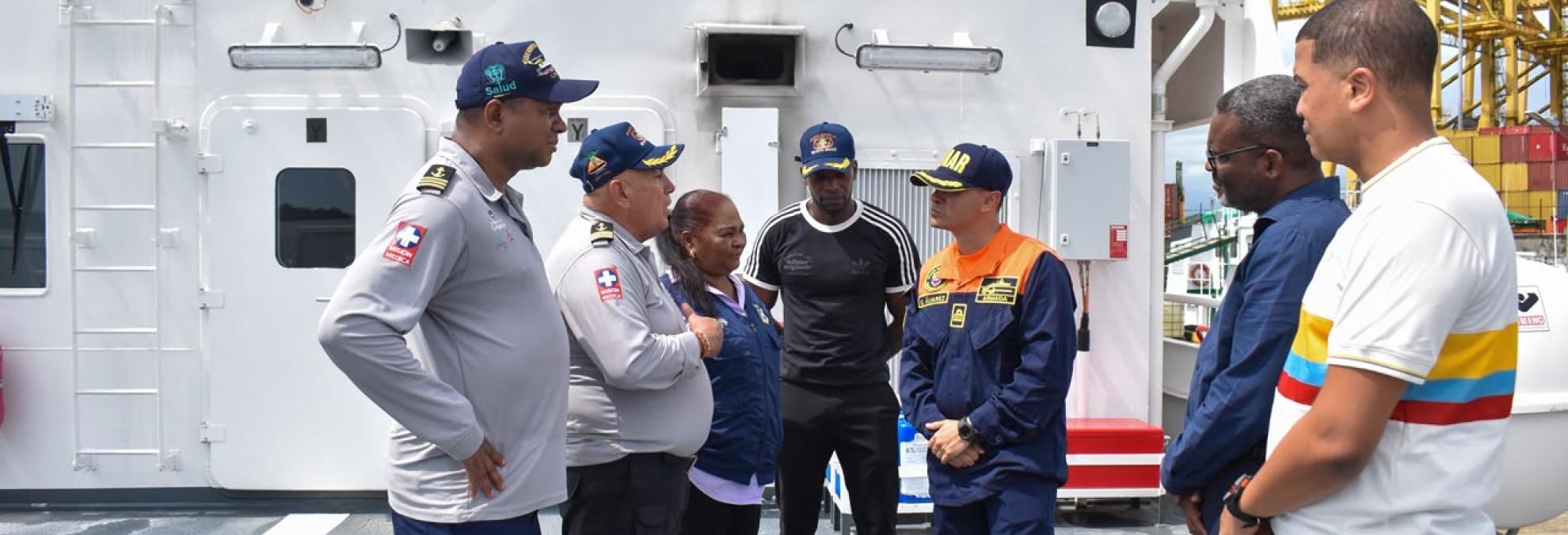 DIMAR dispone infraestructura marítima en Buenaventura para apoyar atención médica a comunidades afectadas por el sismo