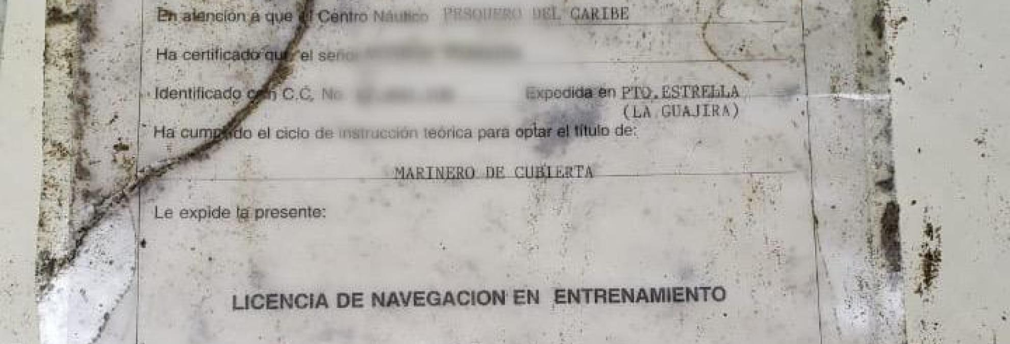 Autoridades hallan documentación de tripulación del buque “Carmen I”