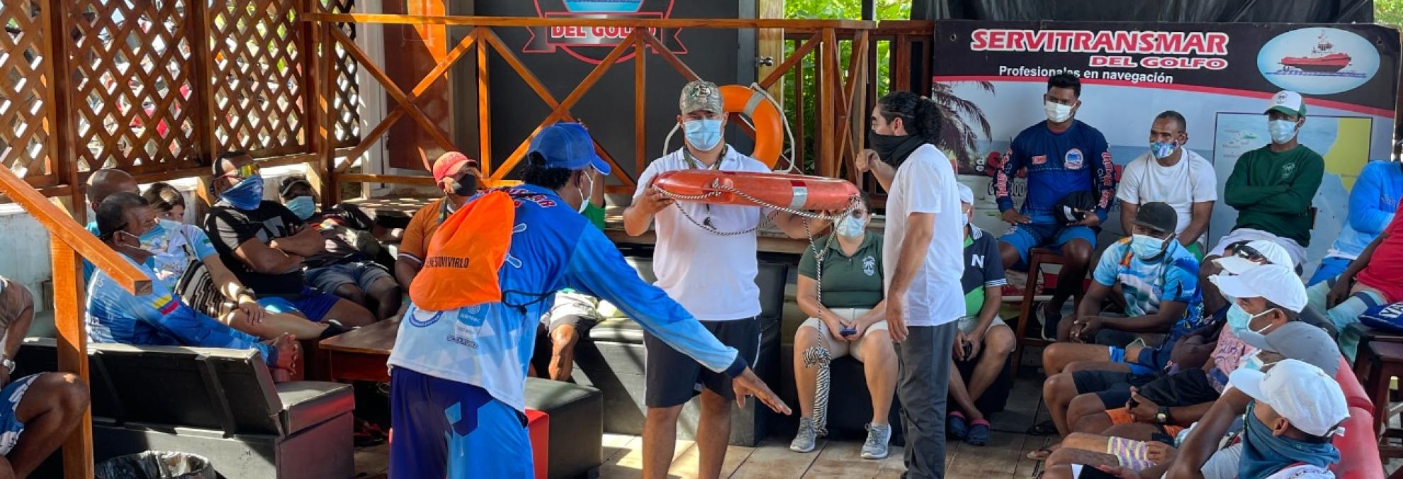 Dimar realiza primer simulacro de emergencia en el mar en Tolú, Coveñas