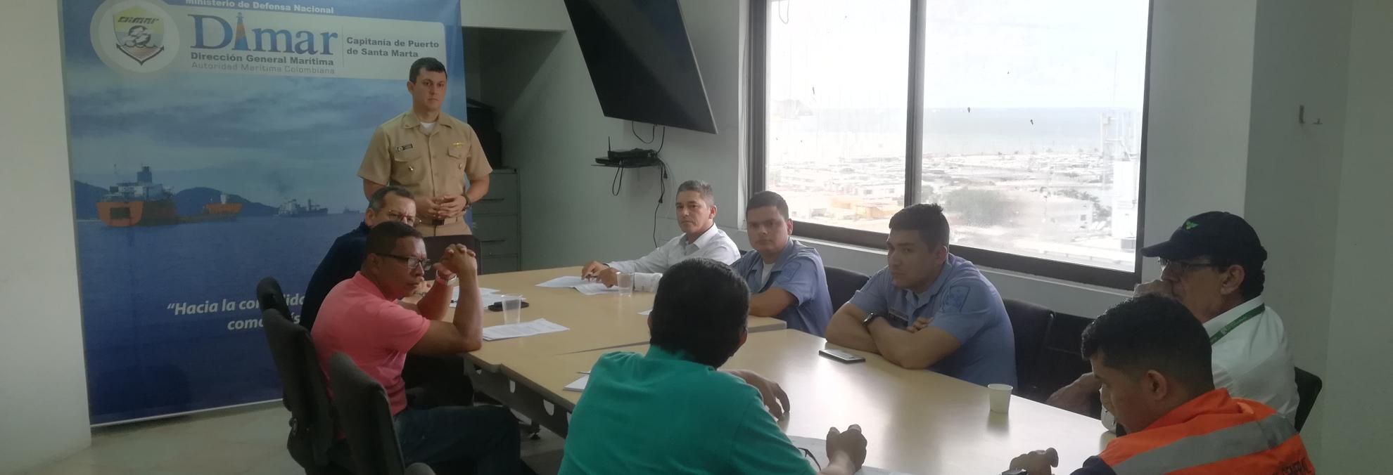 Dimar socializa autorización anticipada de operaciones para buques que lleguen al puerto de Santa Marta 
