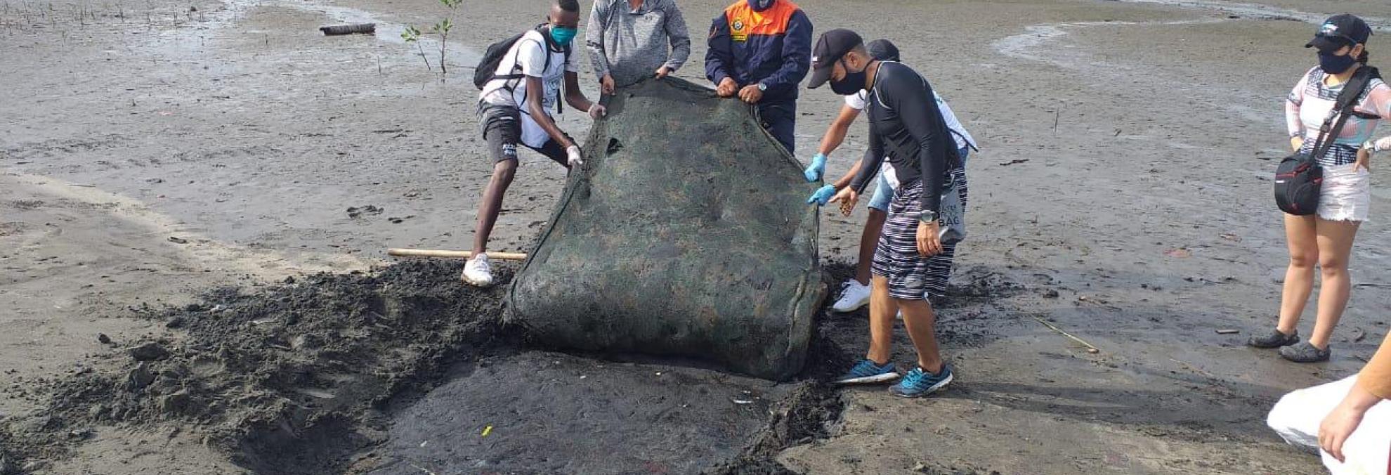 Dimar y Dirección de Turismo Distrital limpian playas el Morro y el Bajito de Tumaco