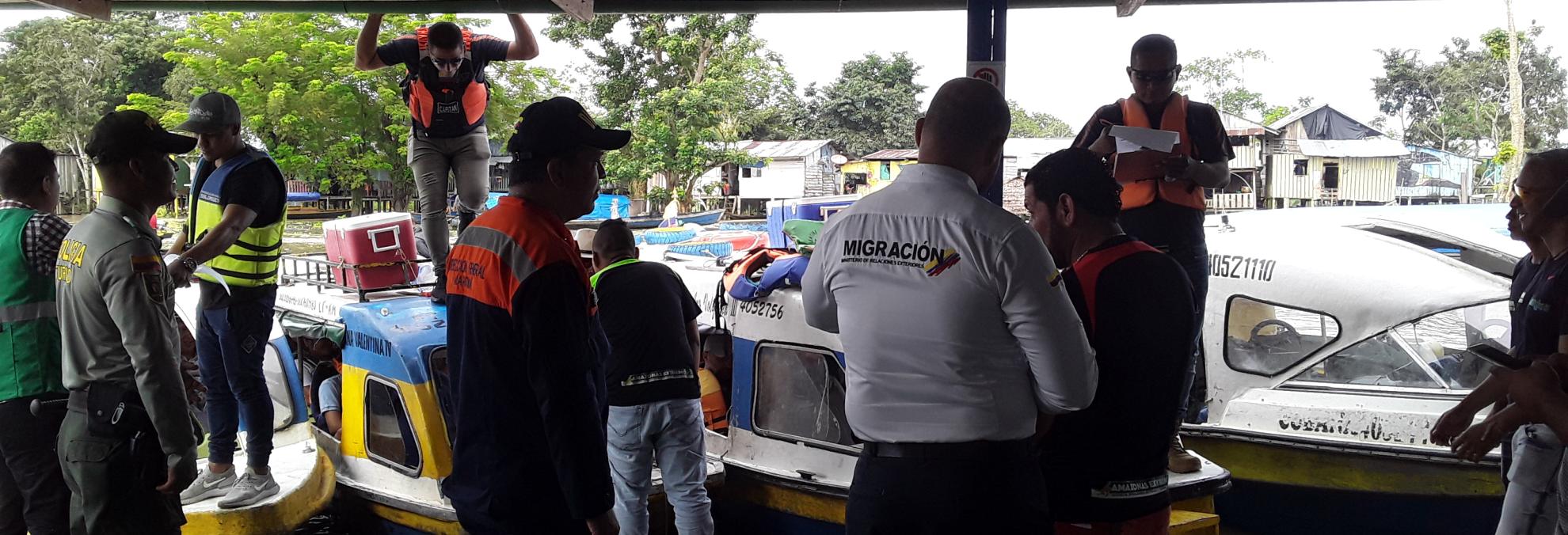 Dimar y autoridades de Leticia realizan controles de seguridad en la navegación fluvial