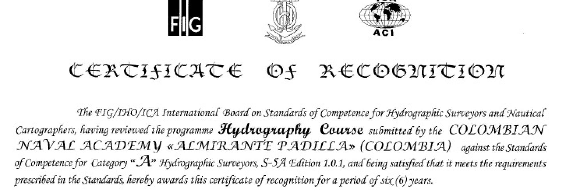 Organización Hidrográfica Internacional certifica programas de formación sobre este campo en Colombia