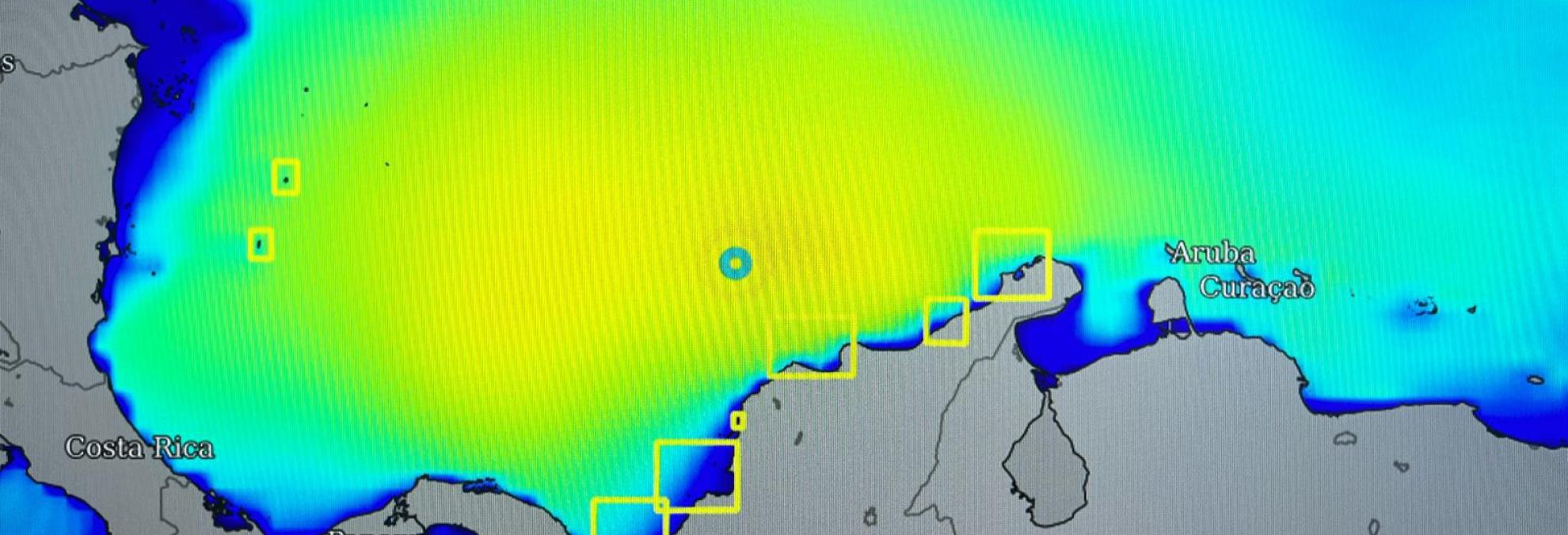 actualización de las condiciones meteomarinas que se presentan actualmente en el litoral Caribe colombiano.