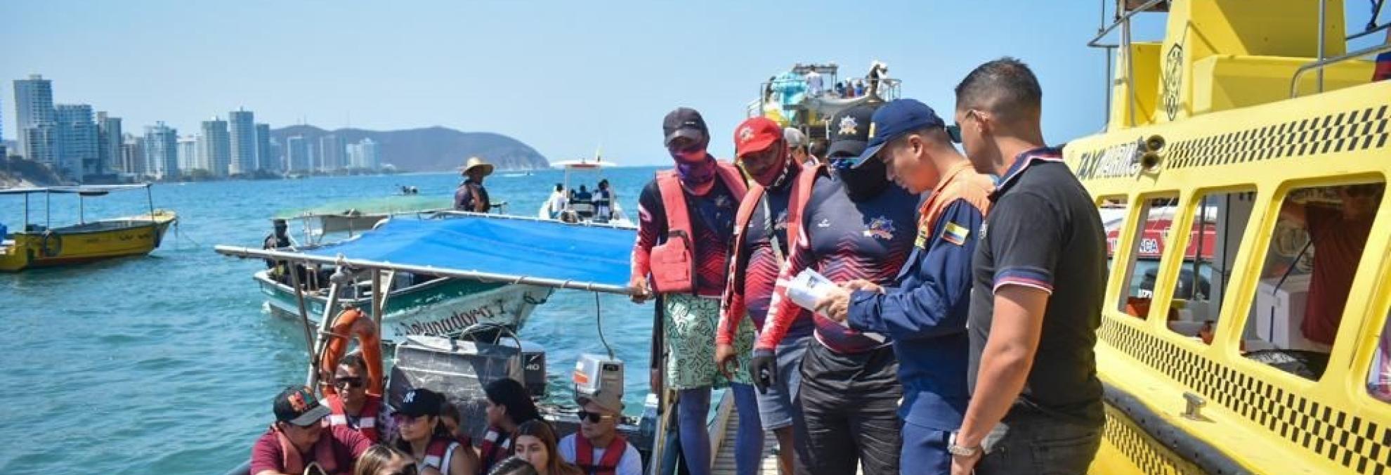 Controles de seguridad durante el puente festivo para las 731 naves que se movilizaron en Santa Marta