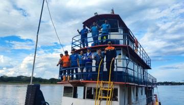 Mediante trabajo conjunto la Dirección General Marítima y la Superintendencia de Transporte fortalecen la seguridad fluvial en Puerto Asís, Putumayo