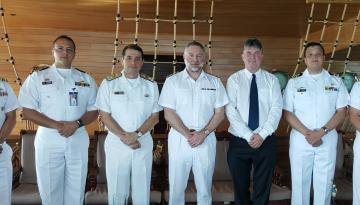 Delegaciones de Dimar y la Oficina Hidrográfica del Reino Unido