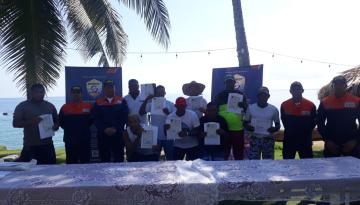 Dimar certifica como motorista costanero a nativos de Isla Fuerte. 