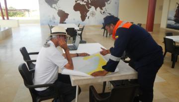 Socialización trabajos cartográficos en Puerto Velero. (Foto archivo CIOH)