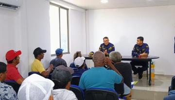 Pescadores artesanales del Golfo de Morrosquillo mejoran habilidades con la Dimar y el Sena