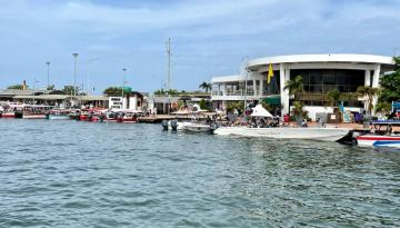Muelle La Bodeguita, lugar autorizado para el transporte público de pasajeros hacia las Islas del Rosario y San Bernardo