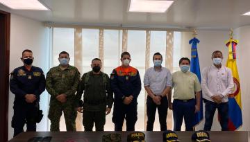 Delegados del Ministerio de Defensa Nacional, DIMAR y Policía Nacional en compañía de Autoridades Civiles atendieron los requerimientos de Atransmaflupa