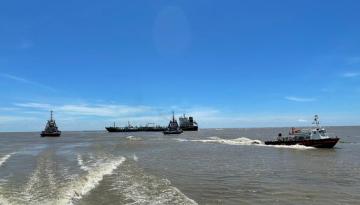 Se supera exitosamente la emergencia del buque Amber Bay en Barranquilla