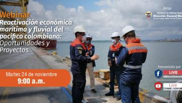 Dimar llevará a cabo Webinar de Reactivación Económica Marítima y Fluvial en el Pacífico colombiano