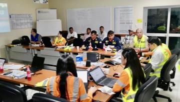 DIMAR lideró simulacro de una emergencia por derrame de un contaminante en Santa Marta