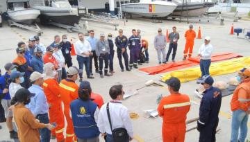 En  Santa  Marta,  Dimar  fortalece  sus capacidades  para  atender  emergencias por derrame de hidrocarburos