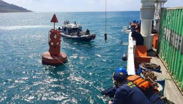 Buque ARC "Roncador" de la DIMAR habilitó el canal de acceso marítimo a Providencia