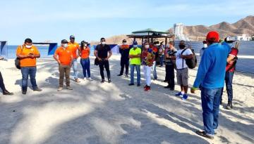 La Dirección General Marítima participa en la reubicación de los prestadores de servicios turísticos en Santa Marta