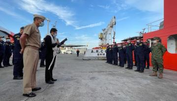 Zarpó buque ARC "Caribe" con más de 100 toneladas de ayudas para San Andrés y Providencia