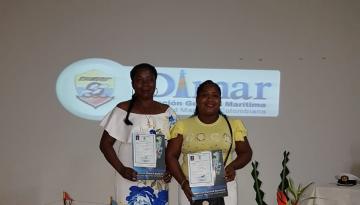 Dimar entregó licencias de Marinero Costanero de Cubierta a dos mujeres del gremio marítimo de Tumaco