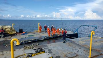 Dimar participa en simulacro de atención de emergencia por derrame de hidrocarburos en el  Golfo de Morrosquillo. 