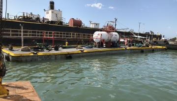 Dimar suspende operación de barcaza por riesgo a la seguridad marítima del puerto de Cartagena.