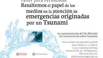 Dimar y CCO organizan taller para periodistas sobre atención de emergencias ante un tsunami