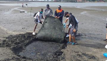 Dimar y Dirección de Turismo Distrital limpian playas el Morro y el Bajito de Tumaco