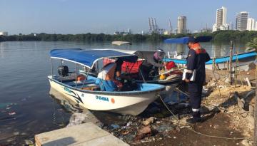 En Cartagena, Dimar mantiene control a naves en la Ciénaga de Las Quintas
