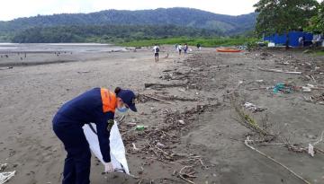 Dirección General Marítima adelanta jornadas de limpieza en playas del Pacífico chocoano